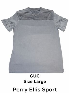 Perry Ellis Light Gray Short-Sleeve Crew Tee